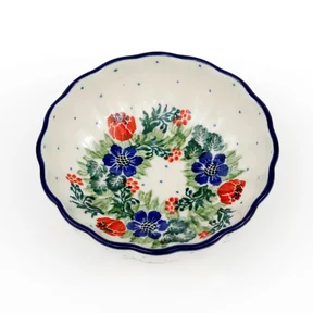 Miska muszelka 023 h-4cm <br> 1535X Czerwony wianuszek